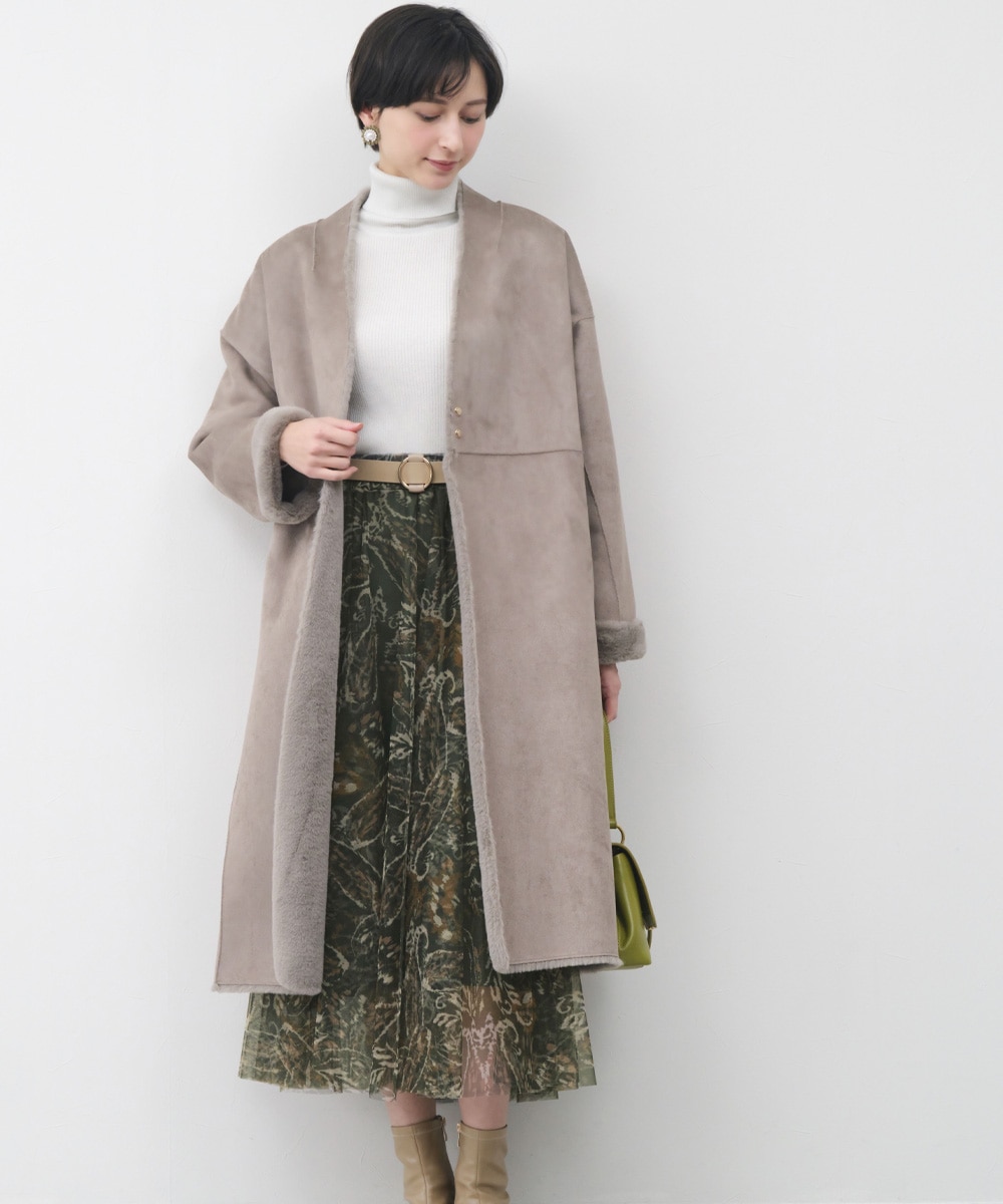 リバーシブルムートンコート