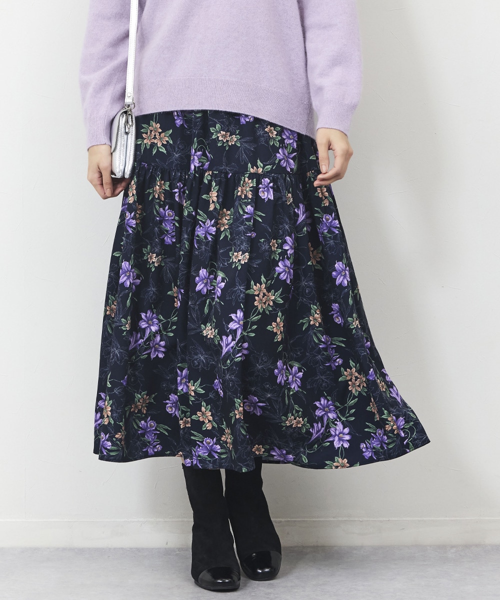 ボタニカルティアードスカート