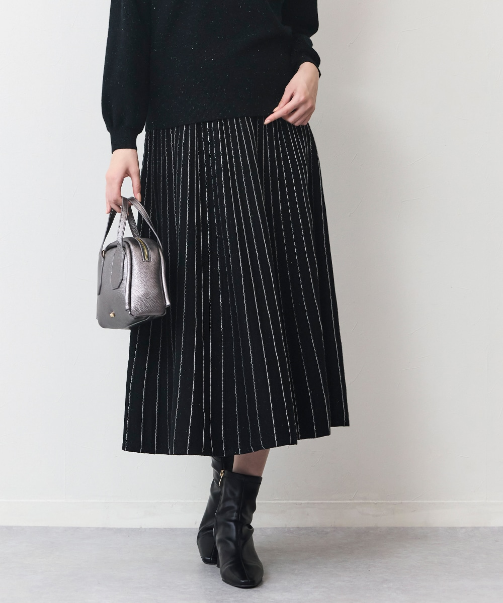 ストライプニットスカート