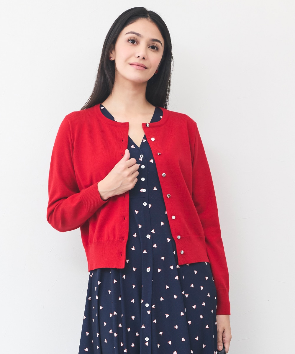 クルーカーディガン