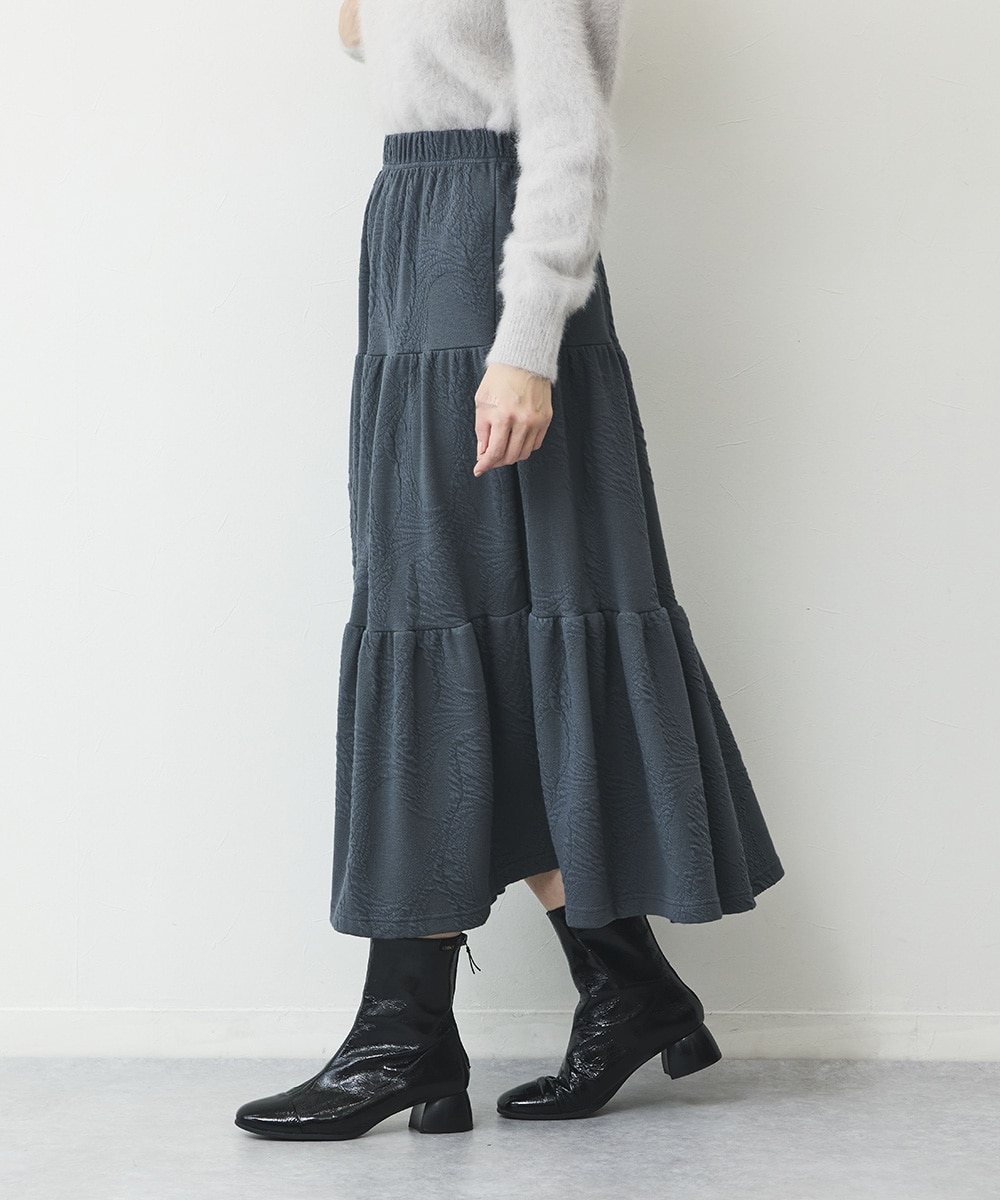 リーフジャカードティアードスカート