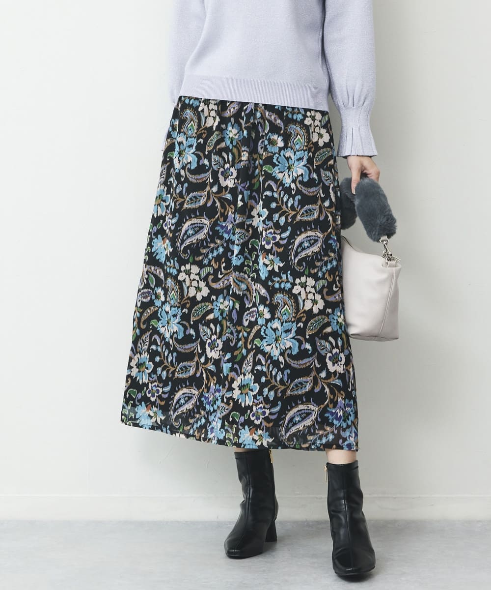 ぼかしペイズリースカート