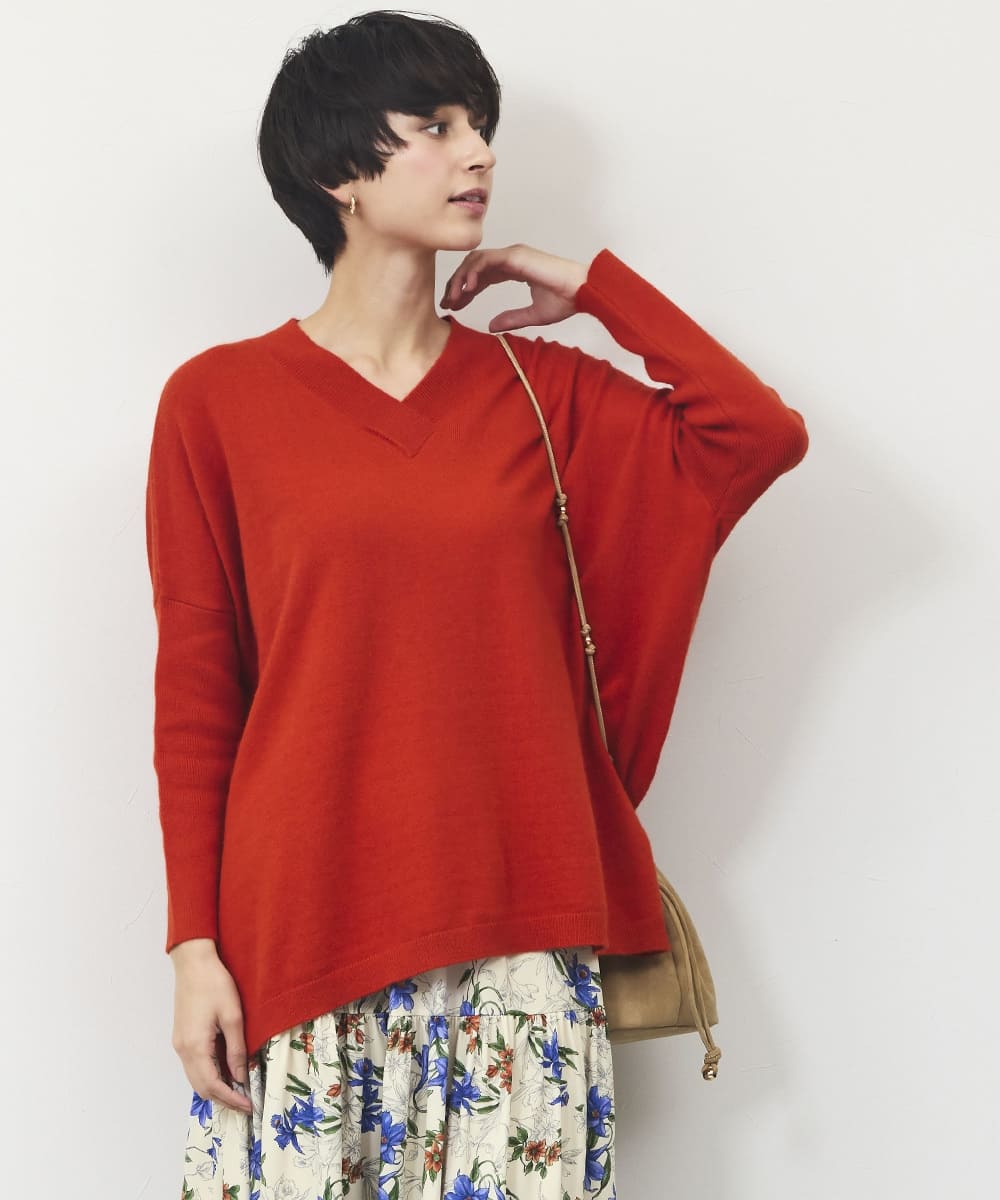 スリットVネックチュニック