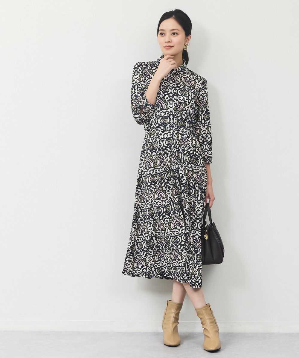ぼかしアラベスクジャージワンピース