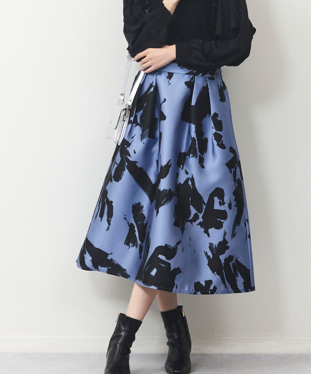 手書きプリントスカート