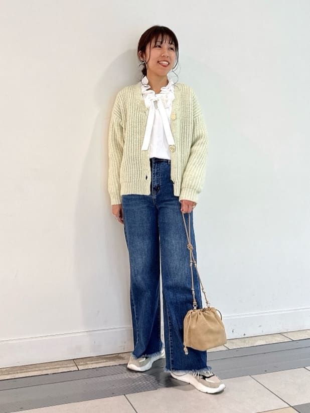 BIGボタンカーディガン