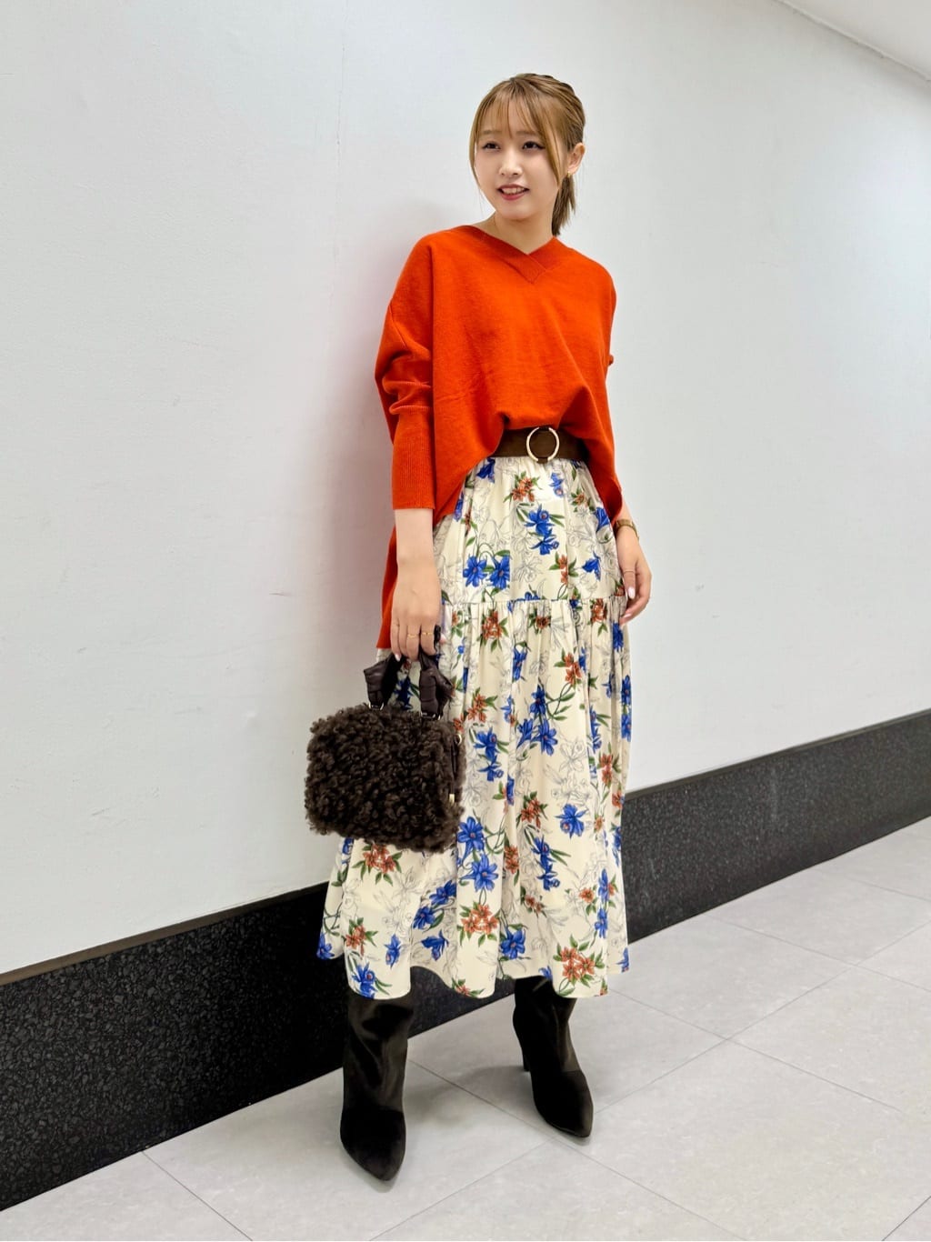 ボタニカルティアードスカート