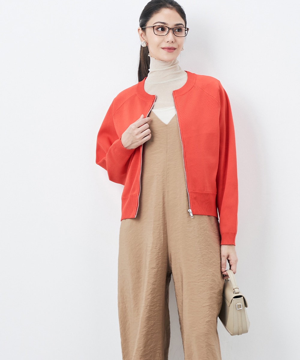 ジップドルマンカーディガン