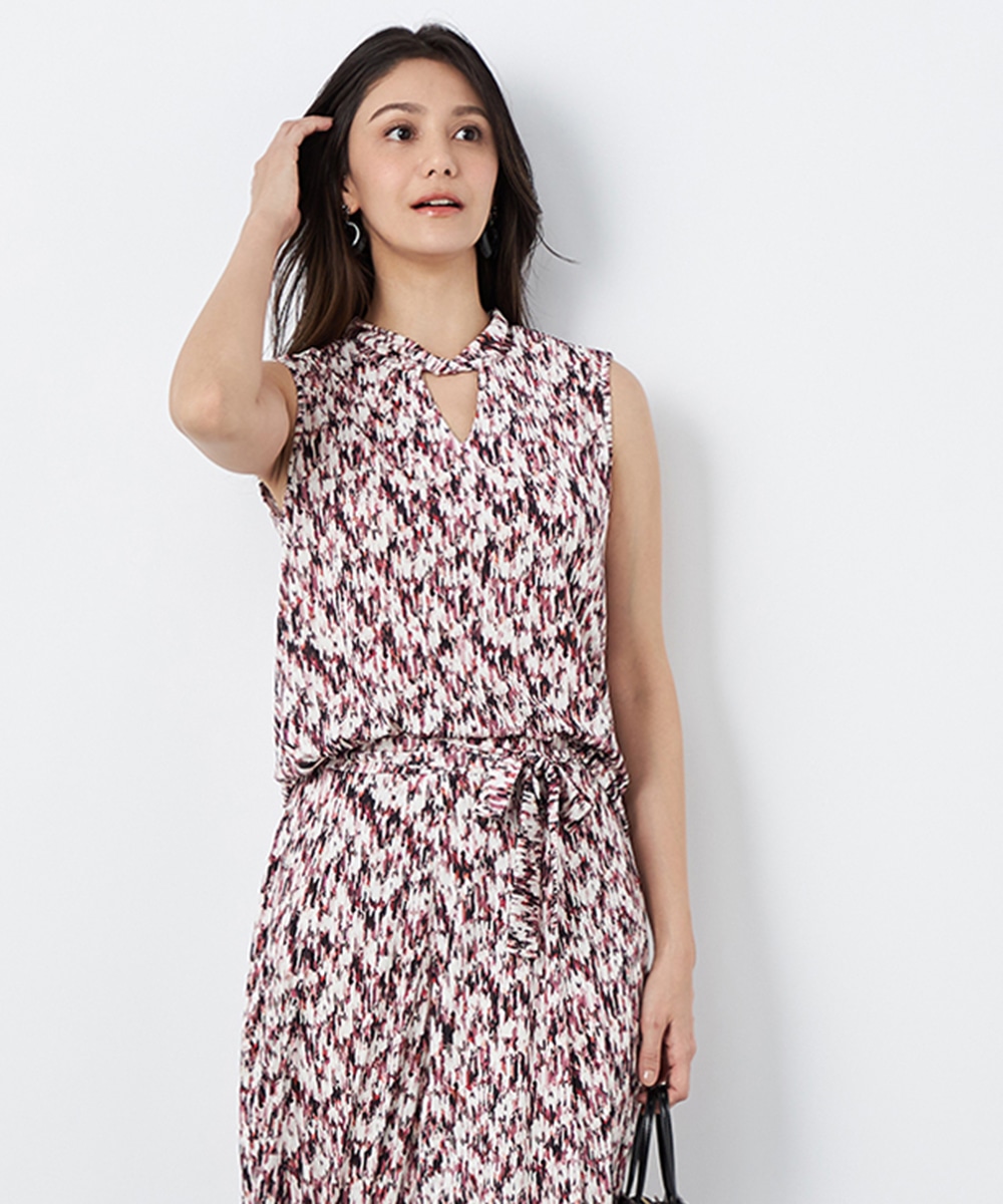 ぼかし柄ジャージトップス