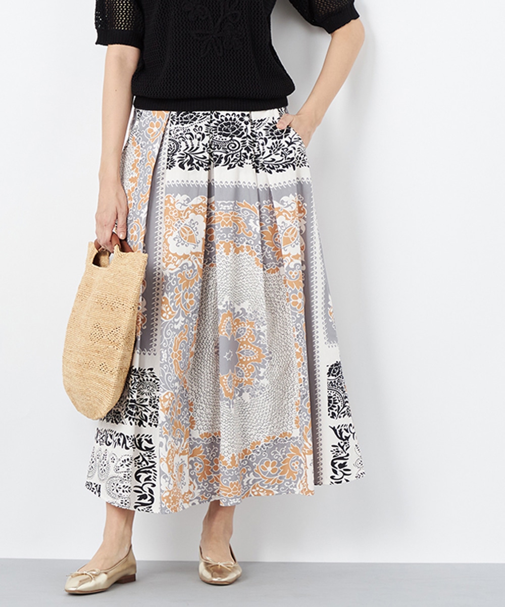スクエアペイズリータックスカート