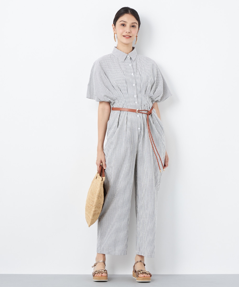 ストライプコンビネゾン