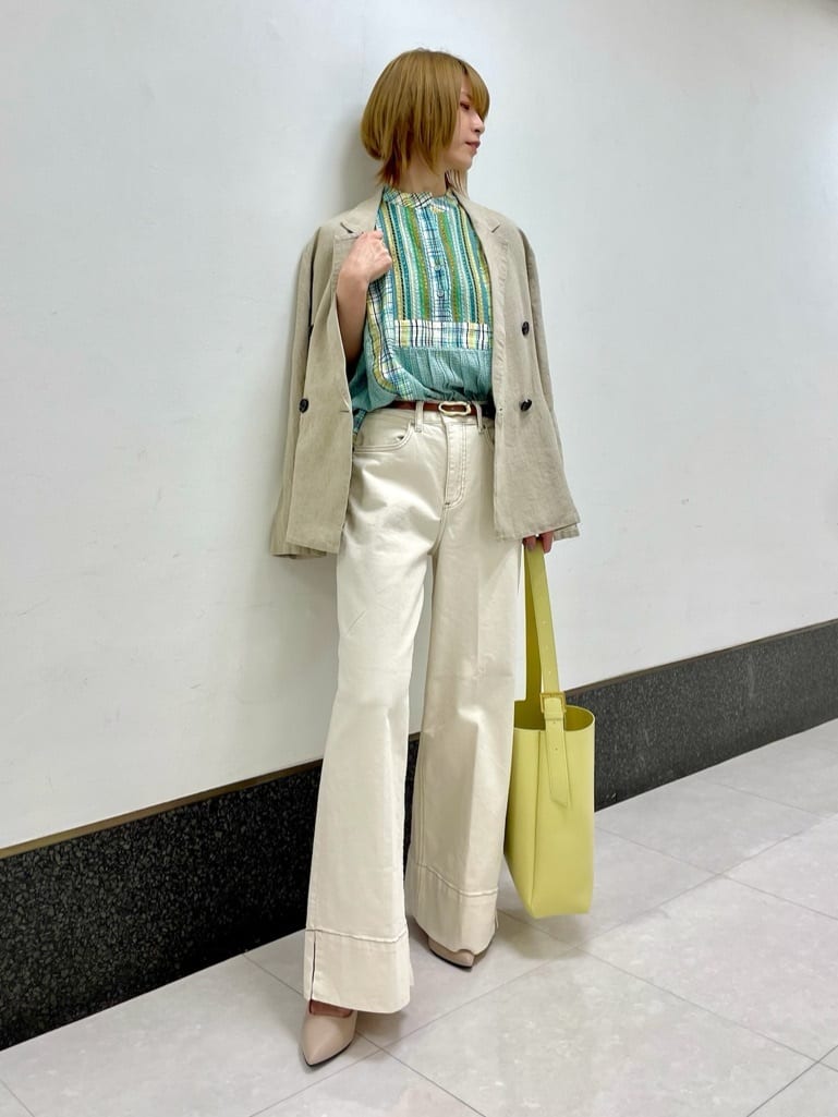 リネンテーラードジャケット