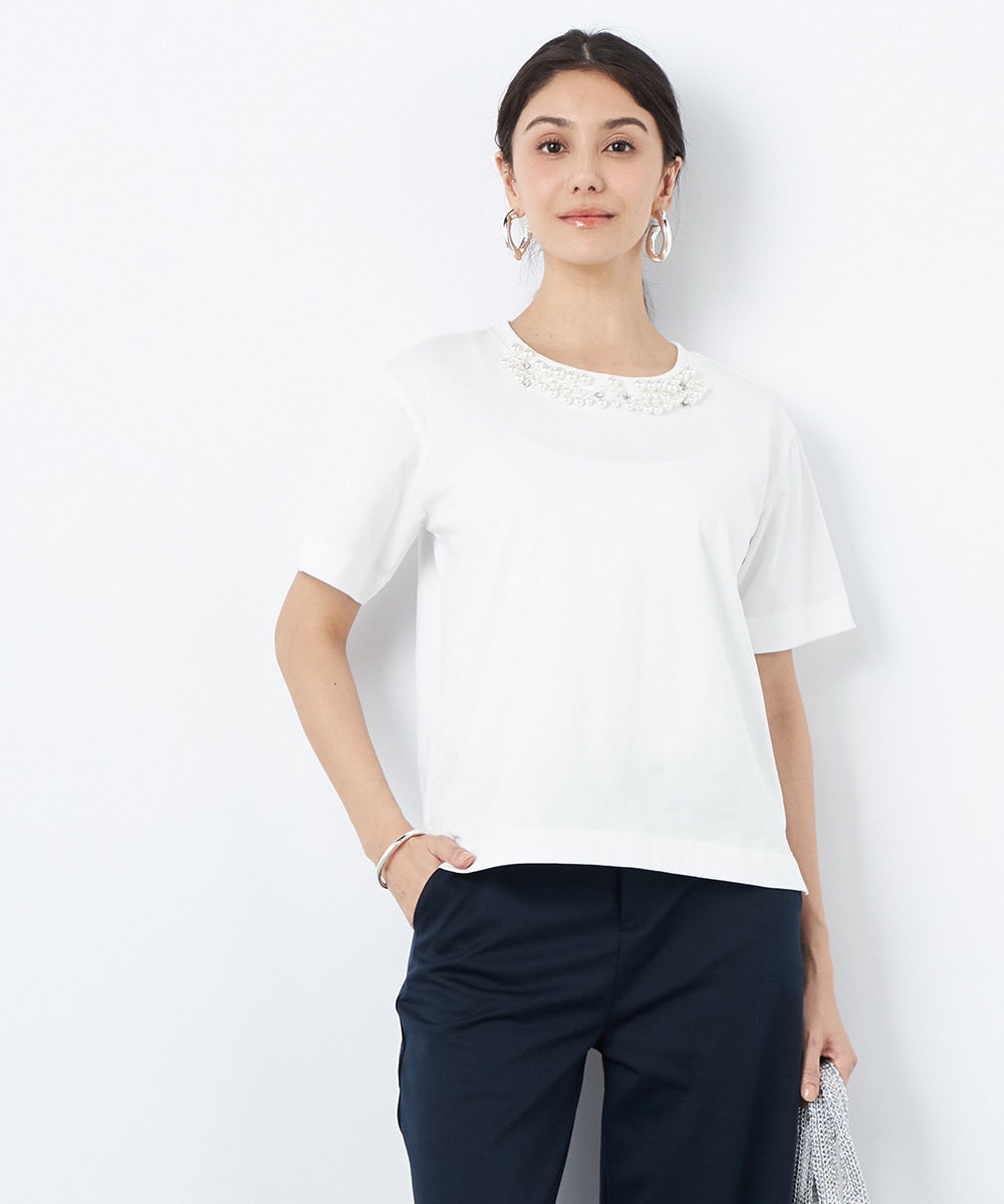 パールビジューTシャツ