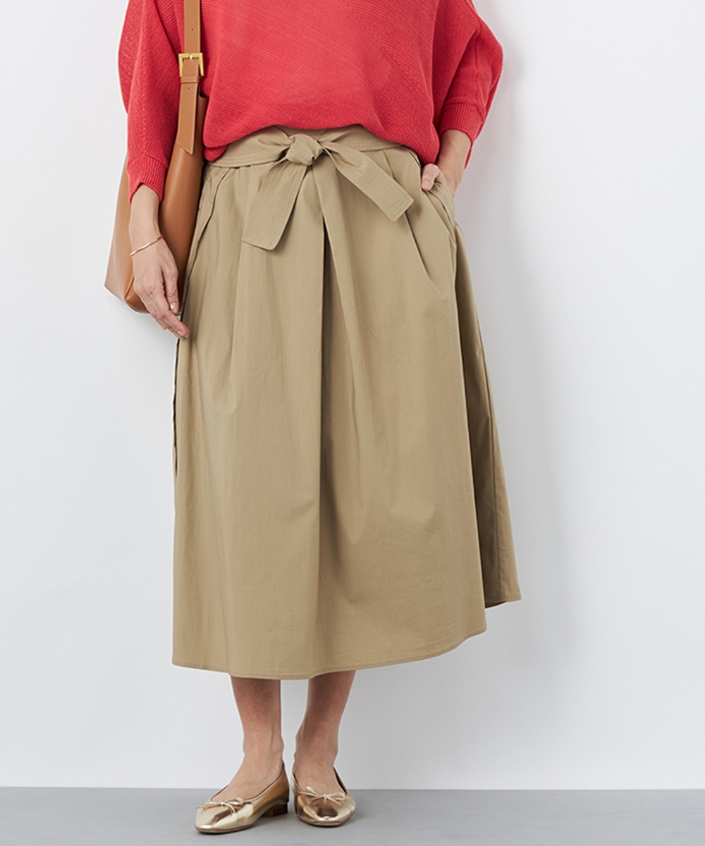 ウエストベルテッドスカート