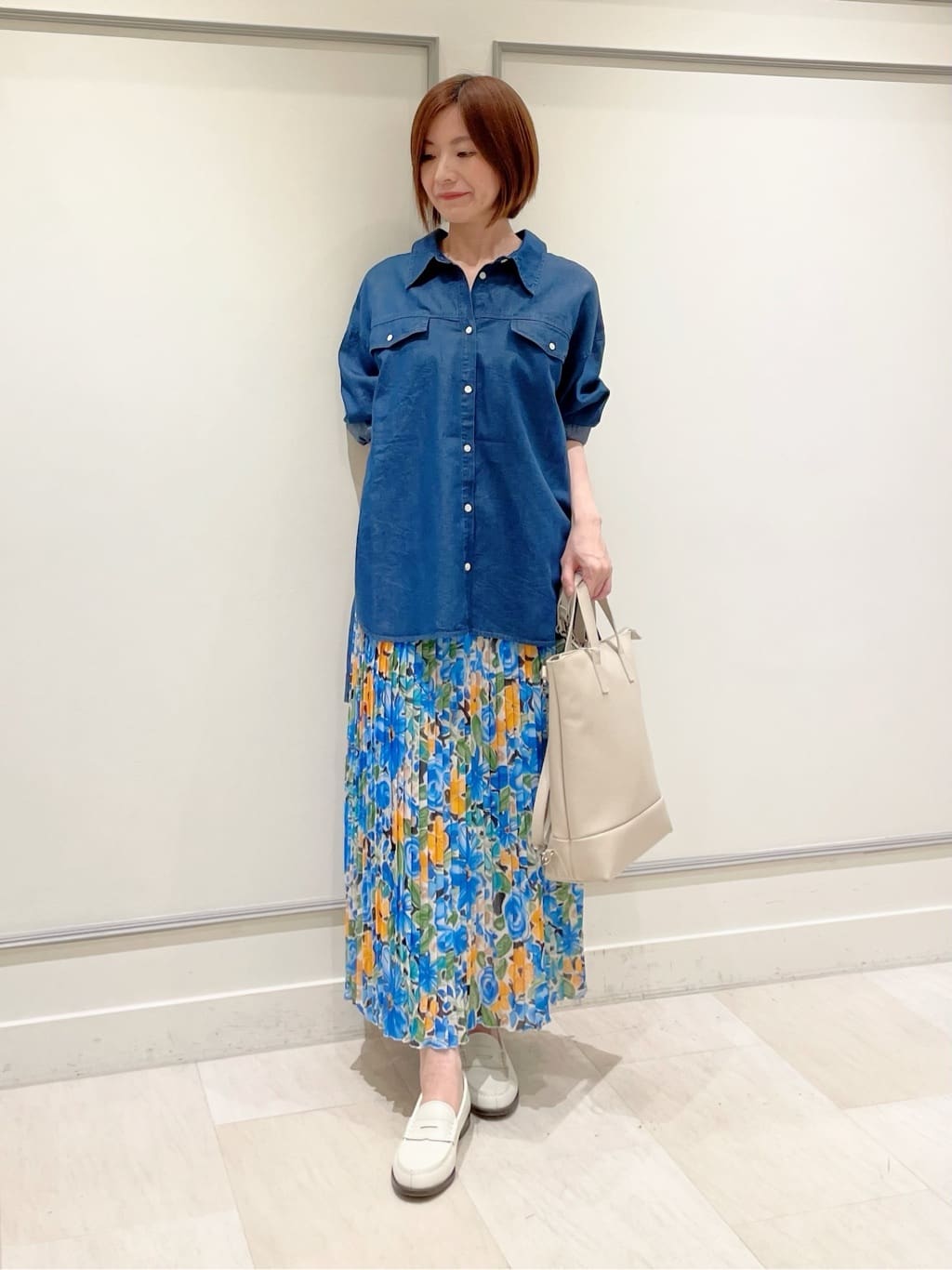 フラワープリーツスカート