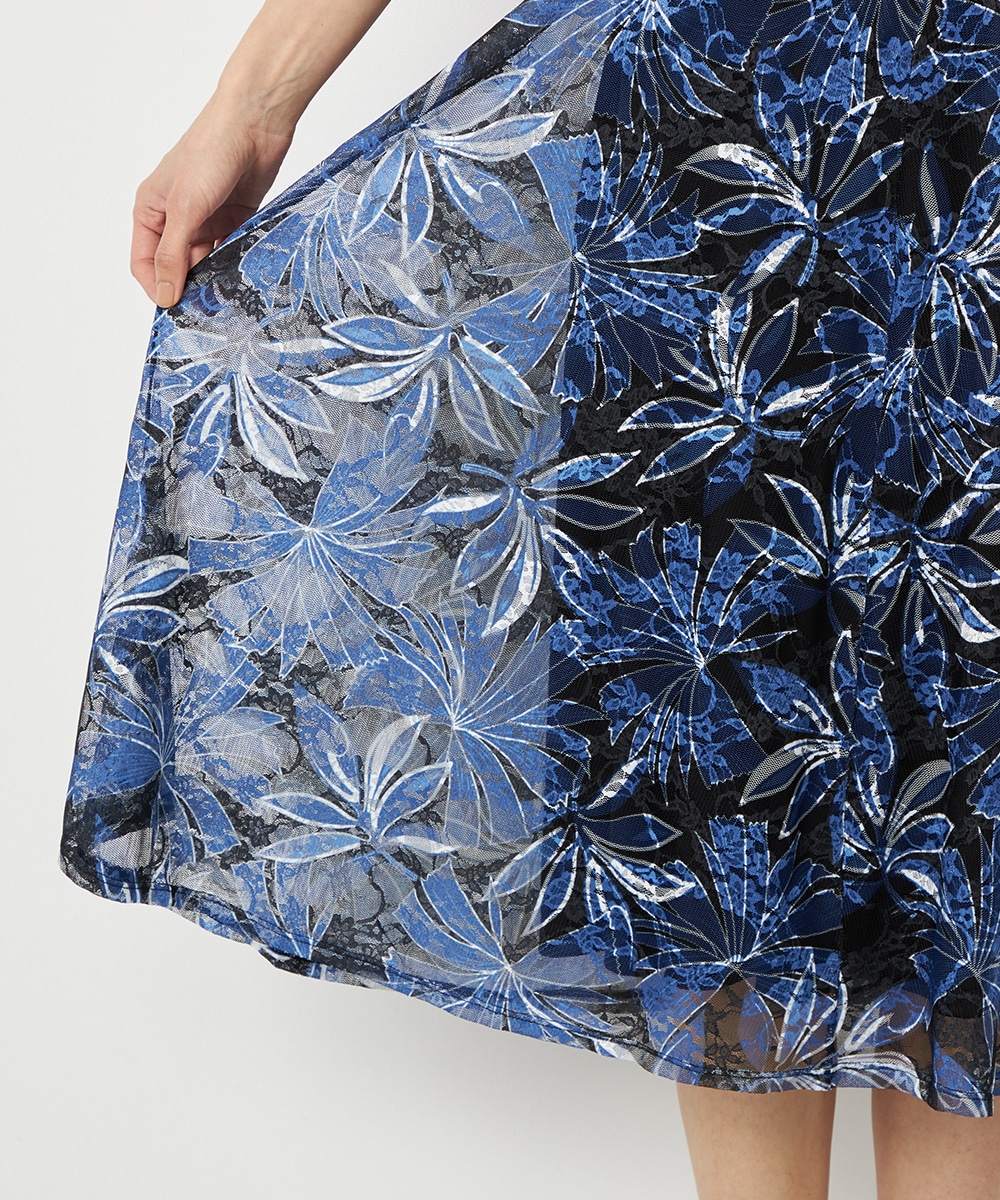 リーフレースジャージワンピース