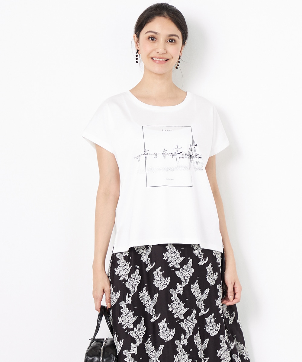 風景柄プリントTシャツ