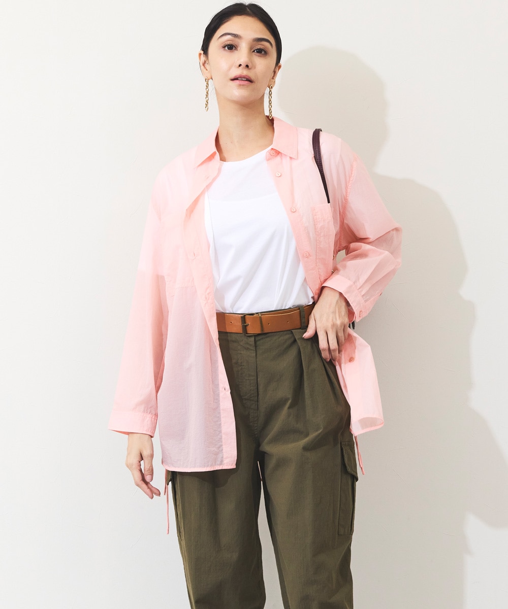 シアーギャザーシャツ