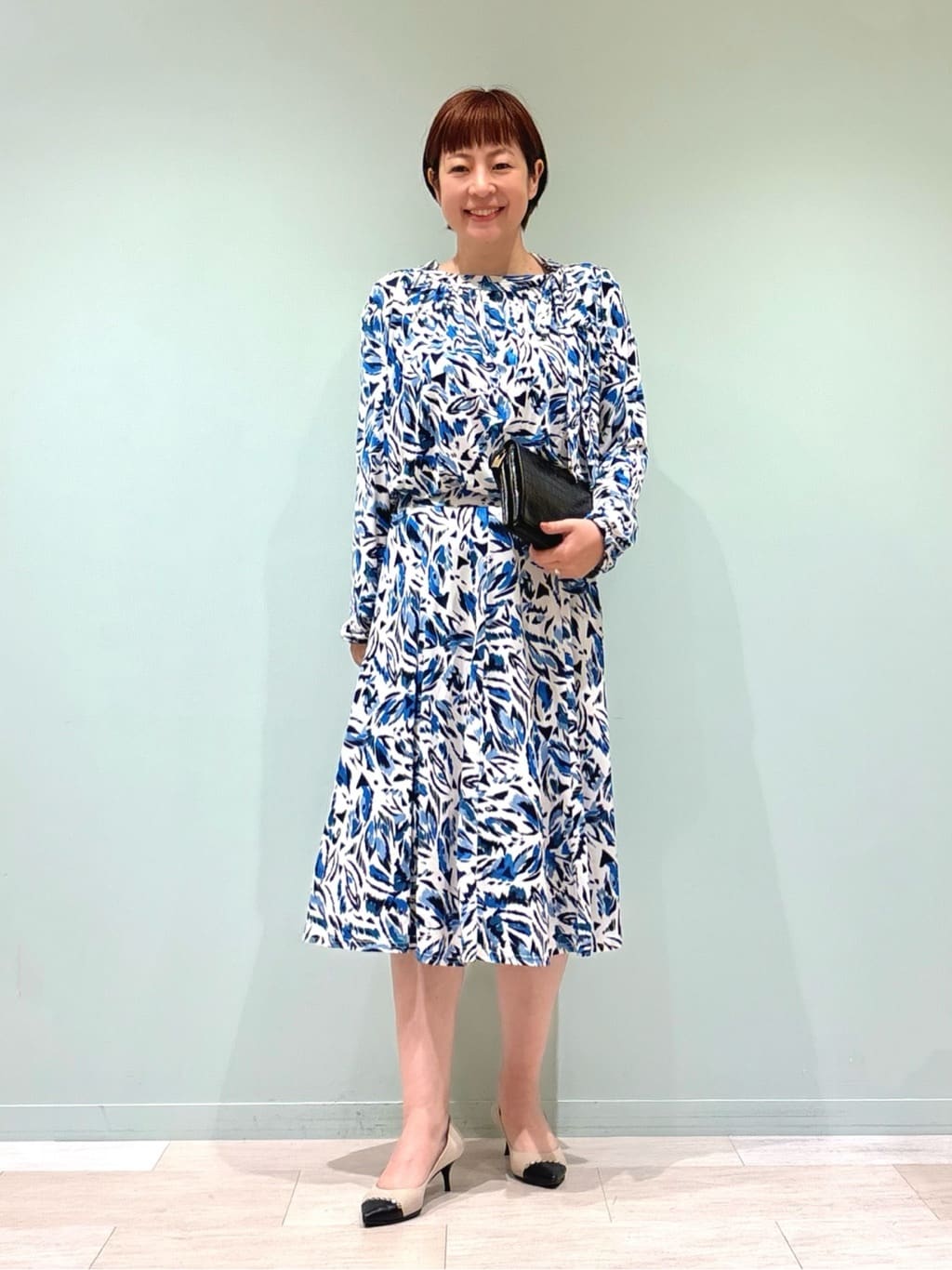 ペイントプリントジャージスカート