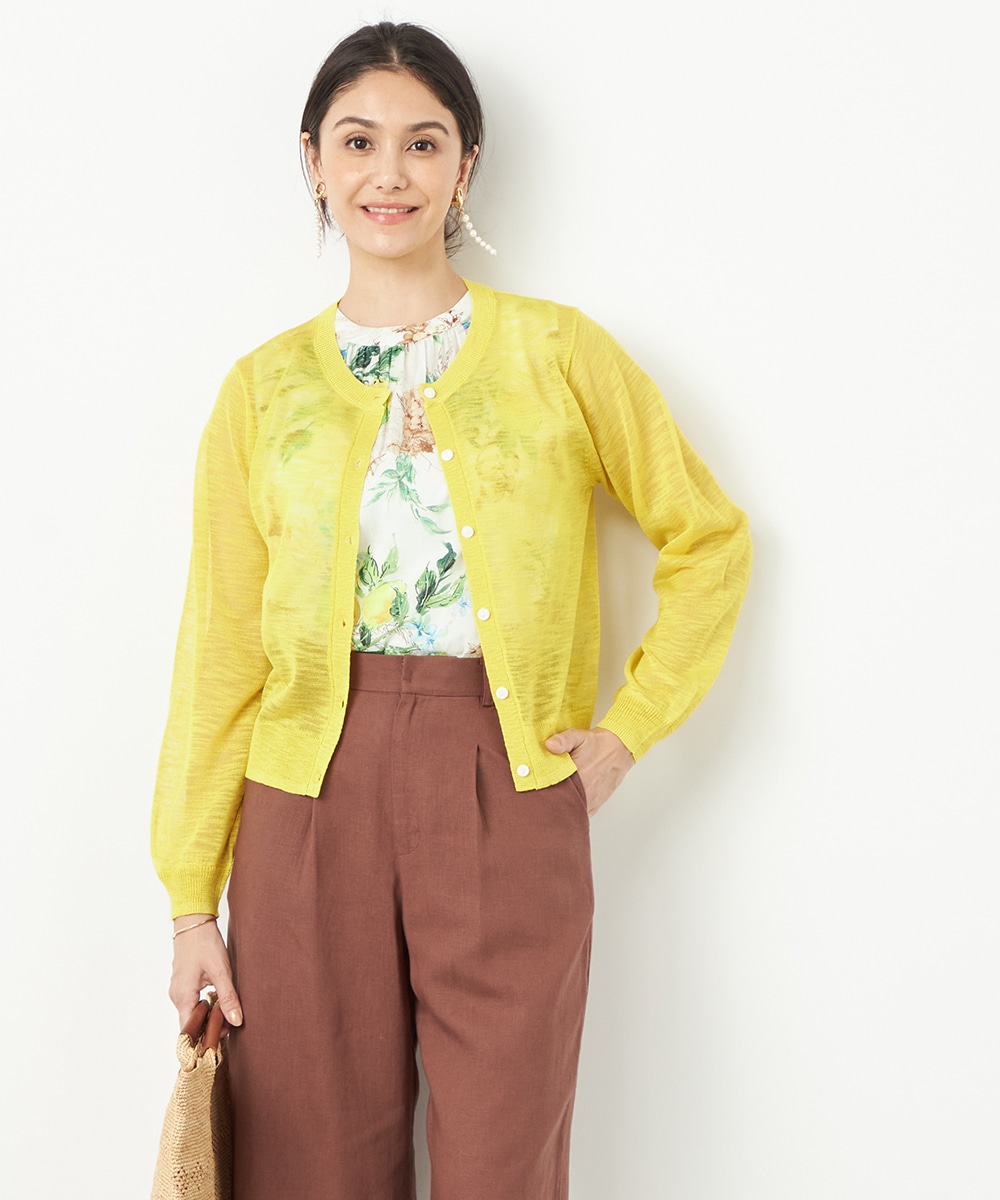 シアークルーカーディガン