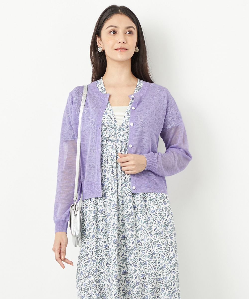 シアークルーカーディガン