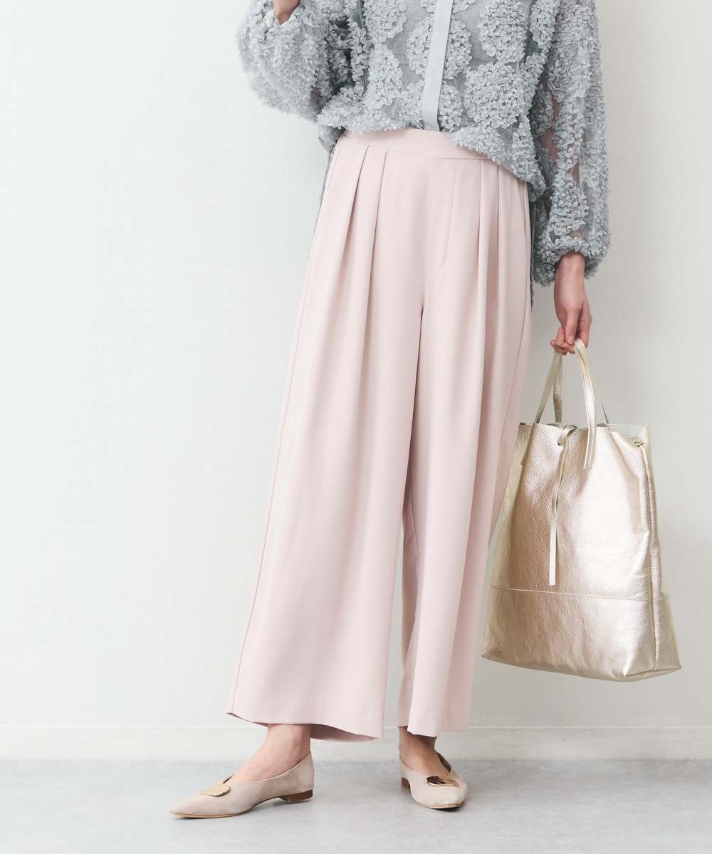 タックワイドパンツ