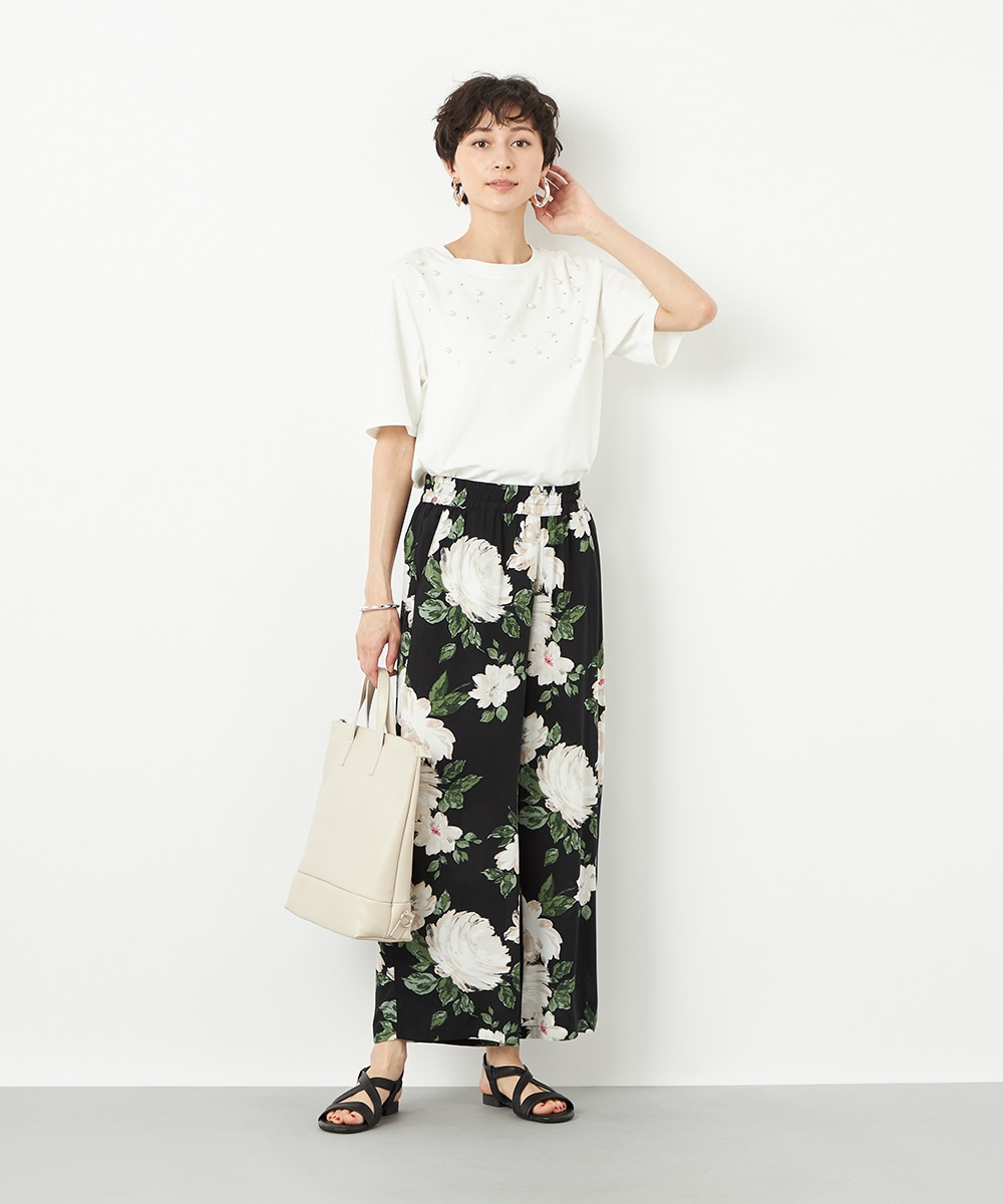 ビッグフラワーリラックスパンツ