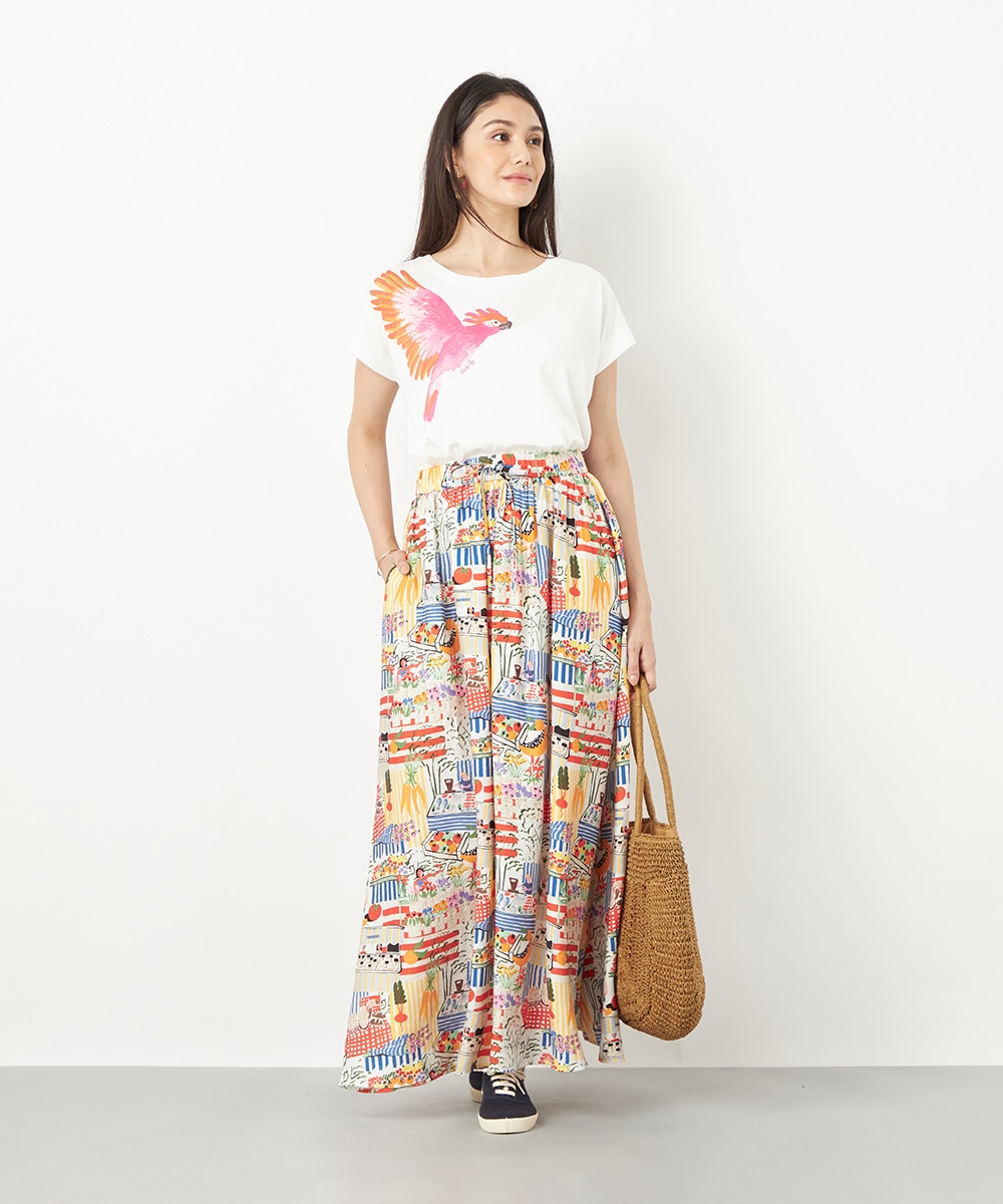 マーケットプリントスカート