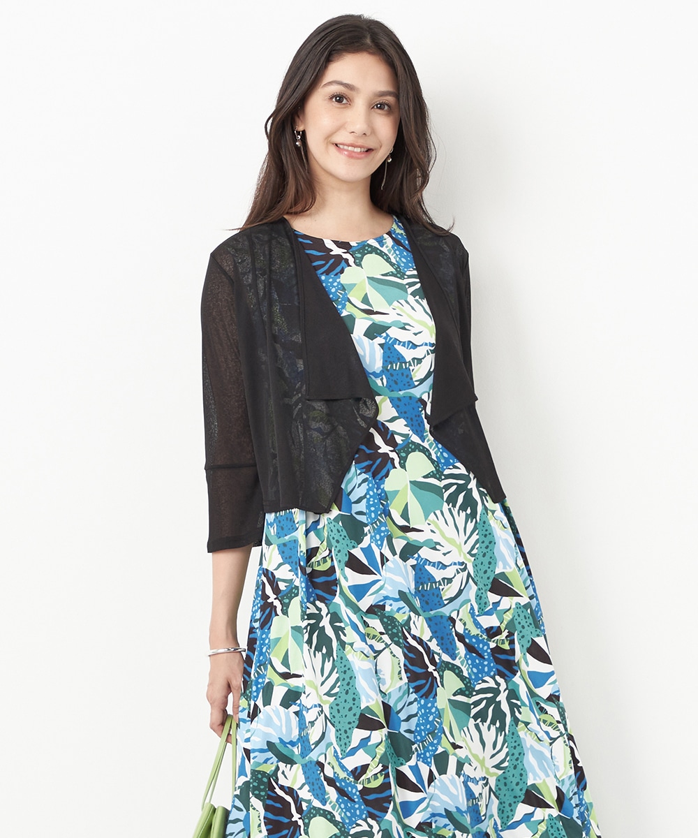 エアリートッパーカーディガン ブラック