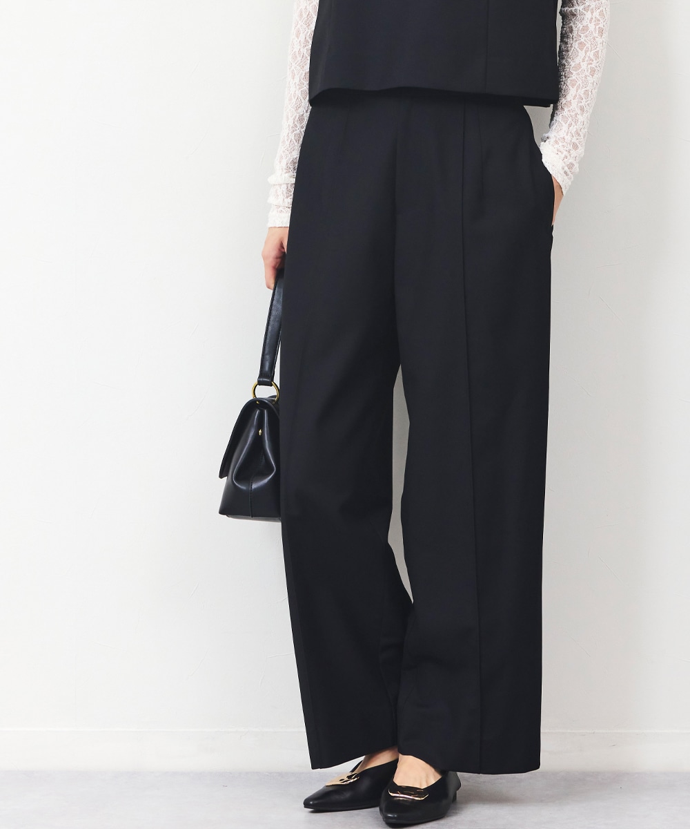 ピンタックワイドパンツ