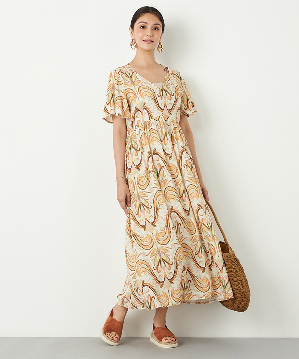 ビッグモチーフプリントワンピース