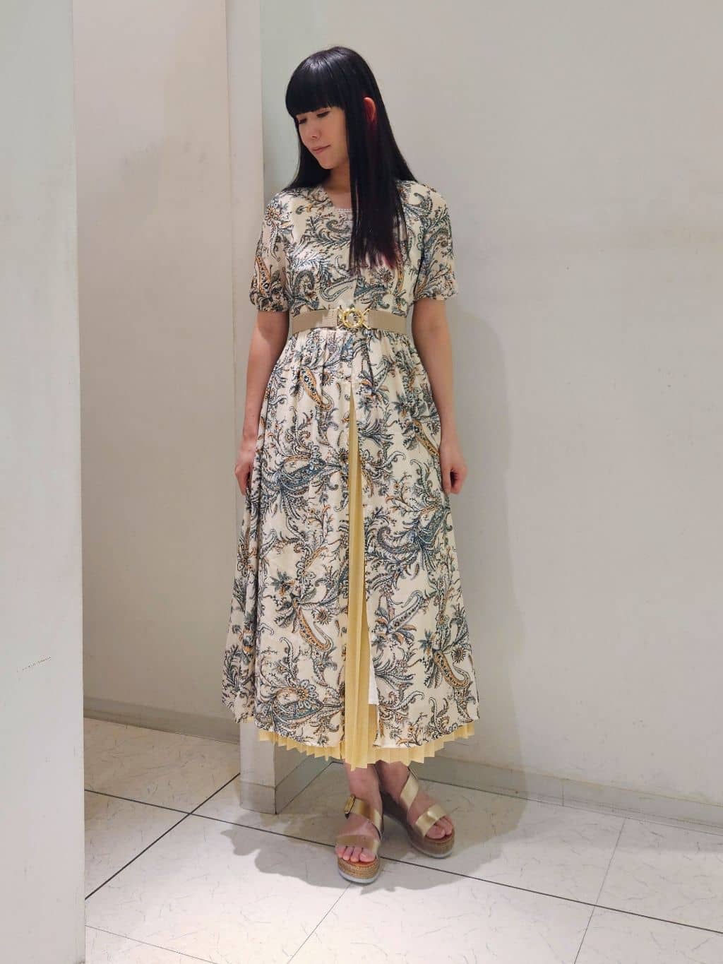 ペイズリープリントワンピース スタッフスタイリング