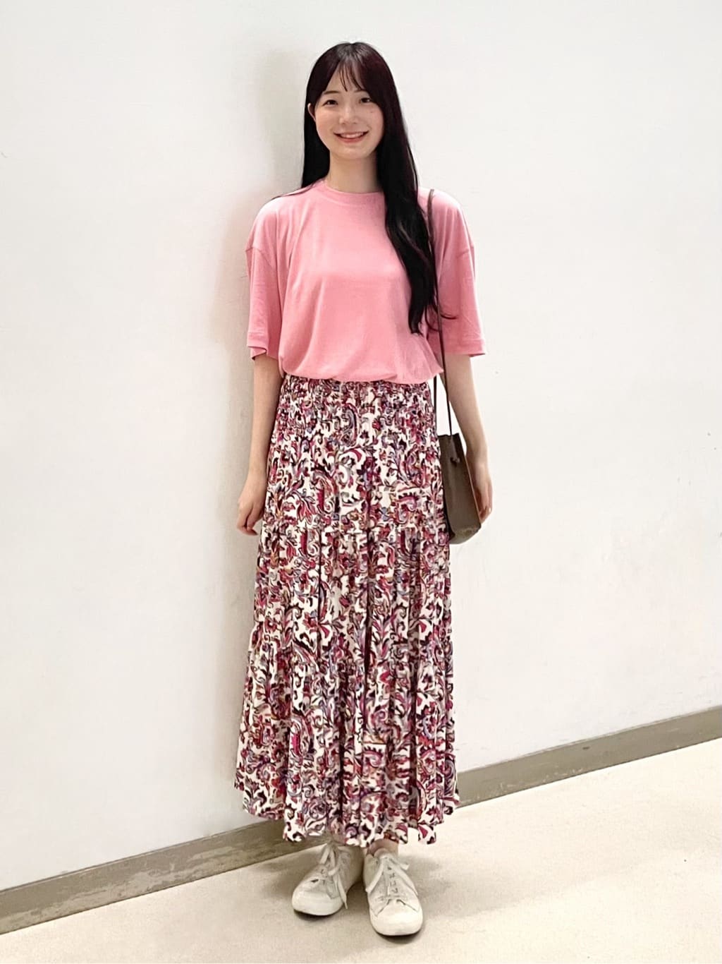 ペイズリーフラワージャージスカート スタイリング1