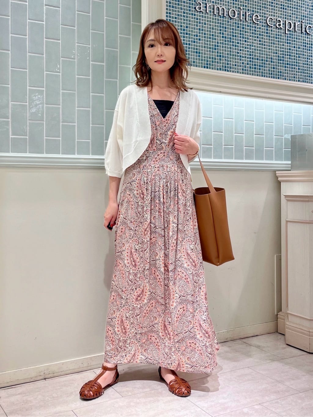 ソフトペイズリージャージワンピース スタイリング1