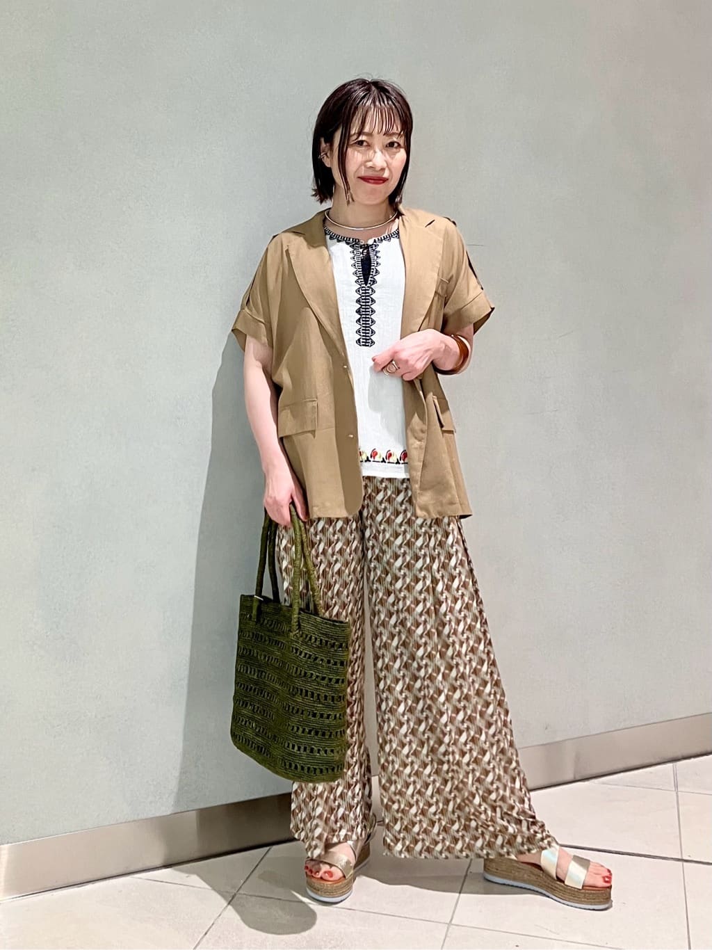 リネン混半袖ジャケット スタイリング2