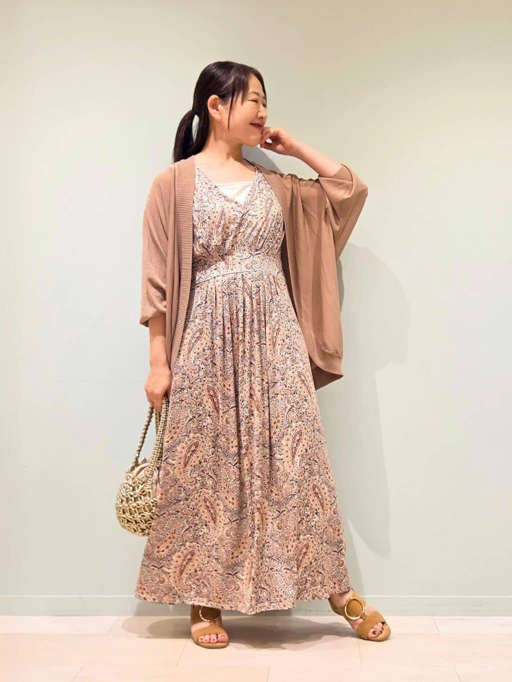 ソフトペイズリージャージワンピース スタイリング2