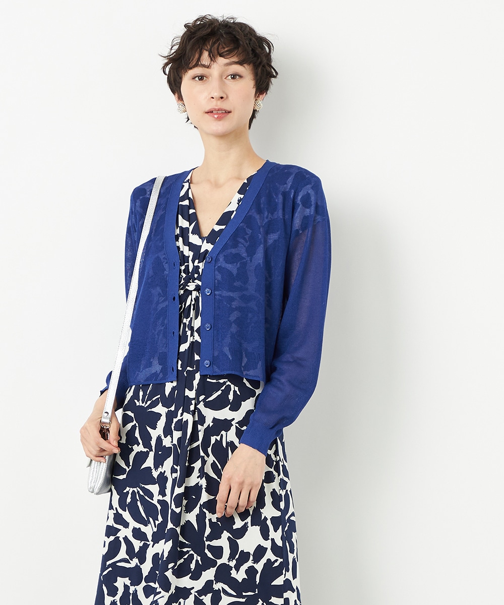 Vネックショートカーディガン