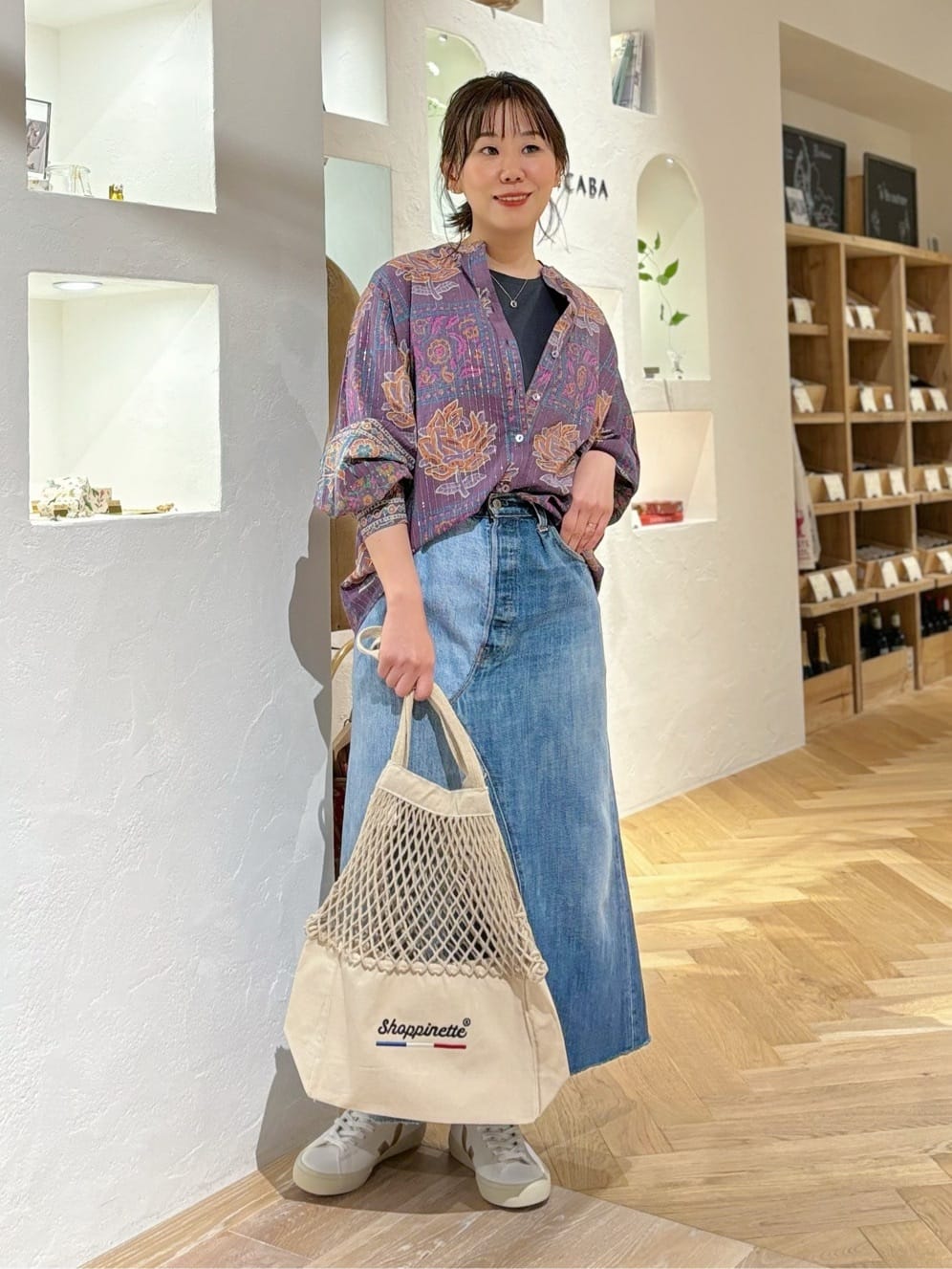 フラワーパネルブラウス スタイリング