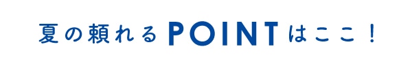 夏の頼れるポイントはここ！