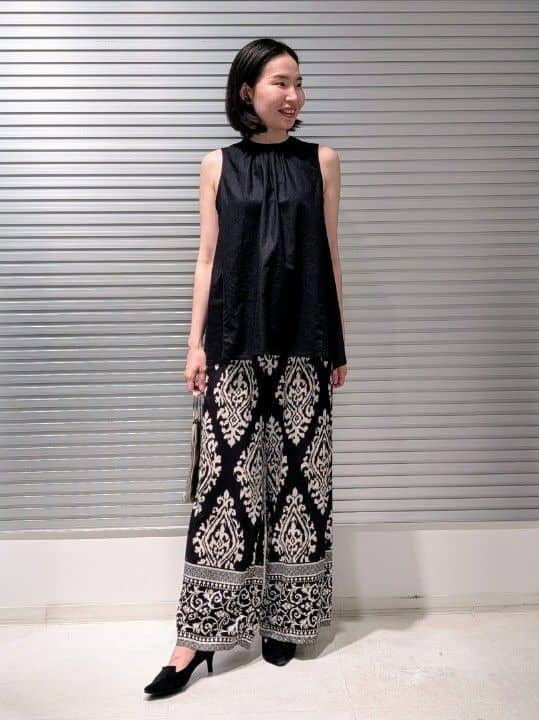 コットンリネンブラウス スタイリング