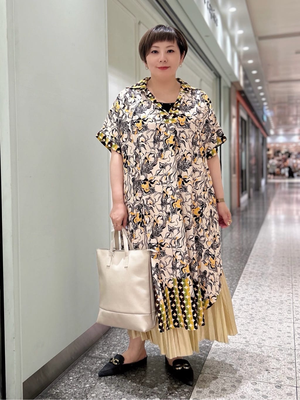 フラワーパネルワンピース