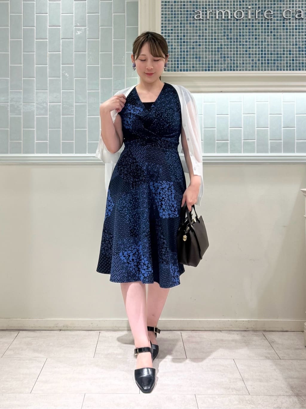 プチフラワージャージワンピース