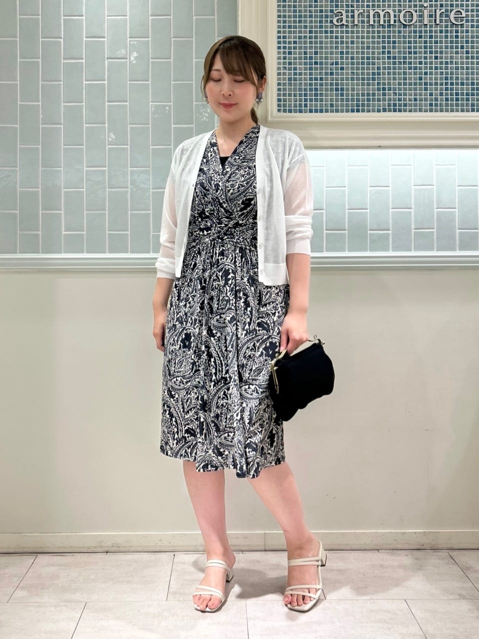 ペイズリージャージワンピース