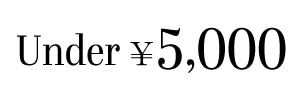 Under ￥5000