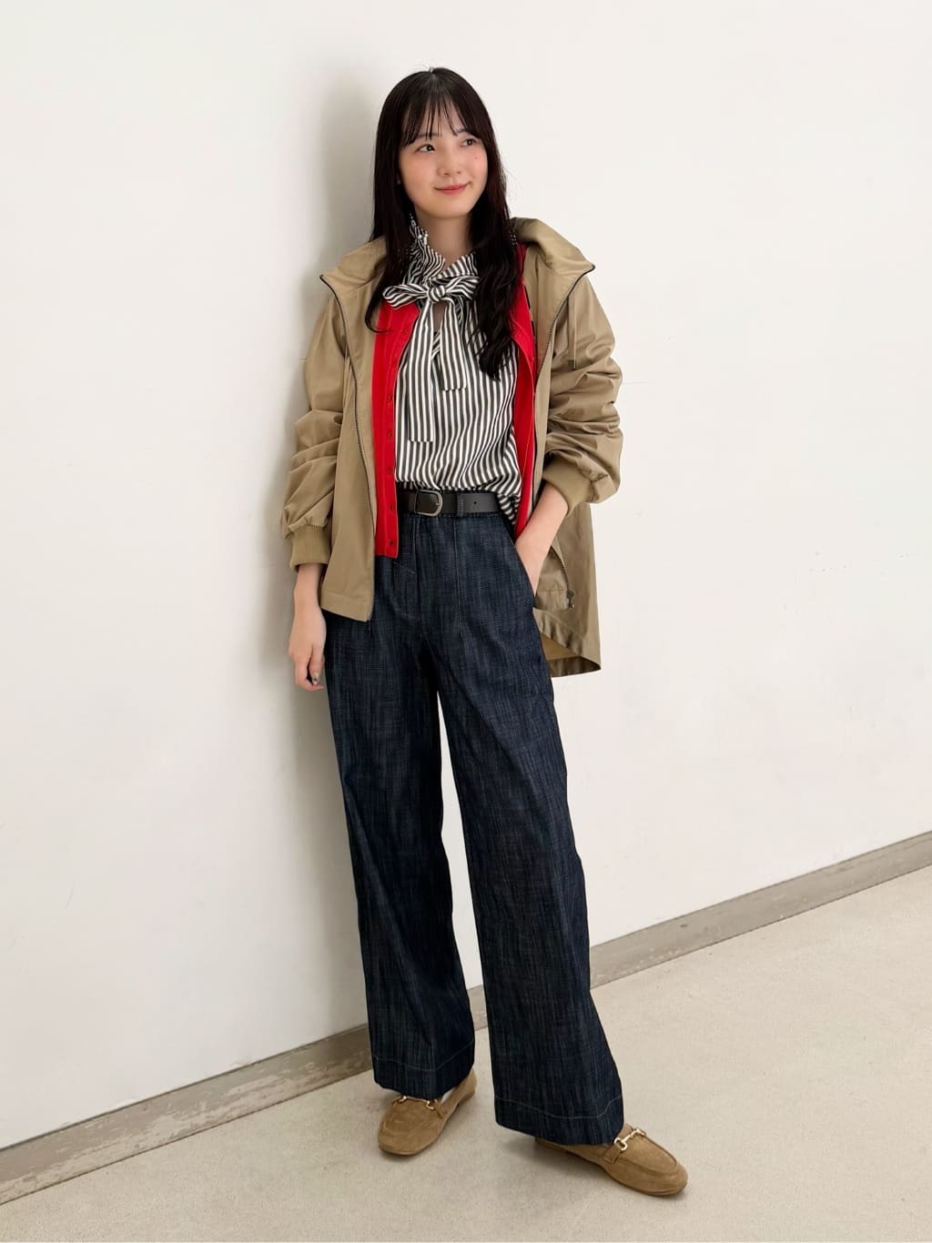 軽やか素材で春を先取り◎春アウタースタイリング