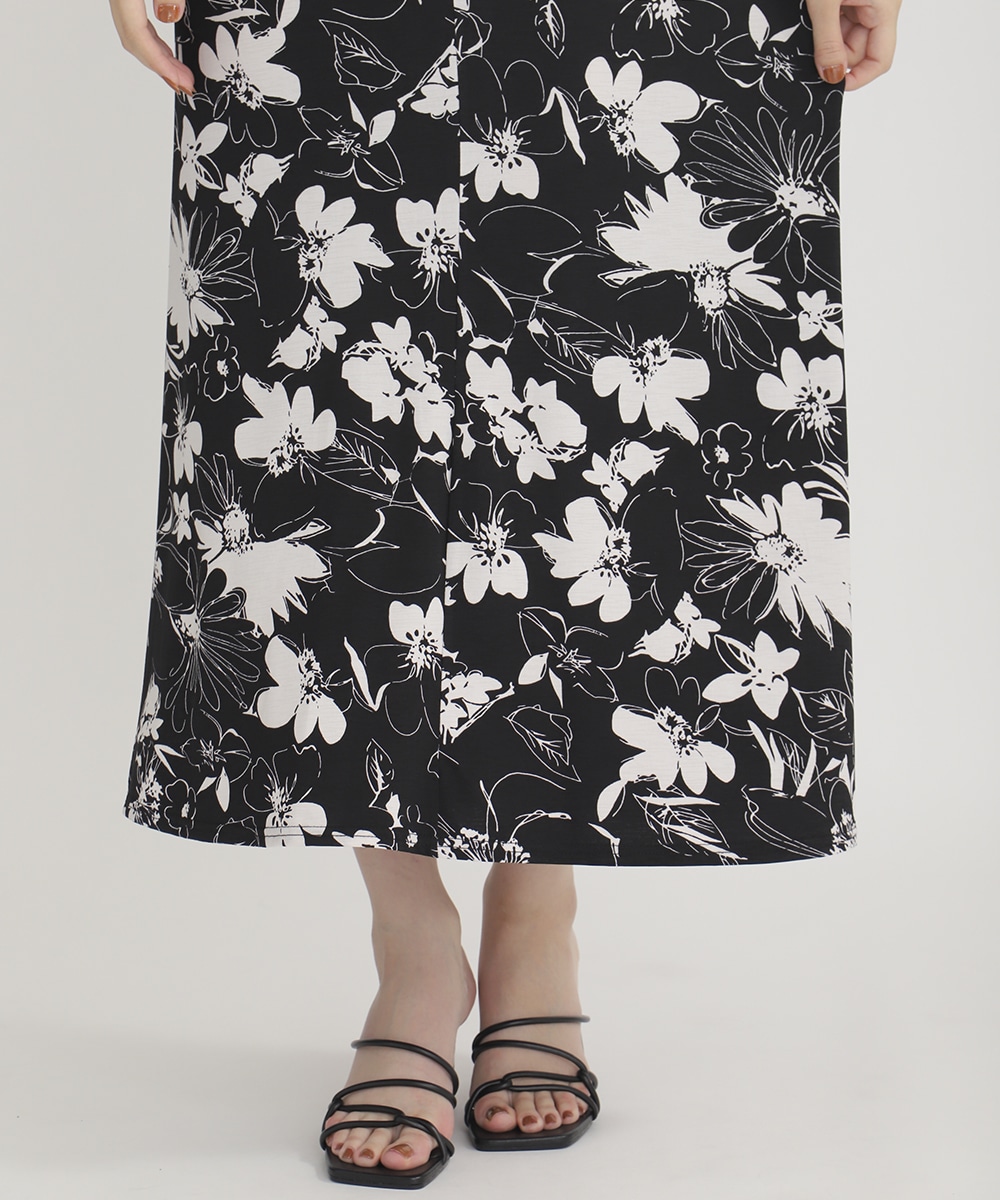 ビッグフラワーロングワンピース