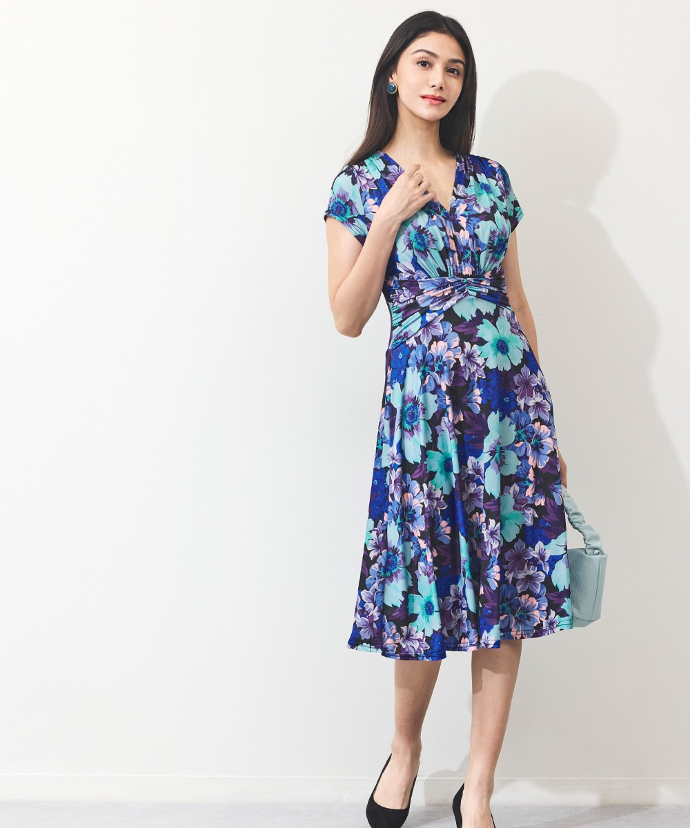 armoire capriceのフラワージャージワンピース
