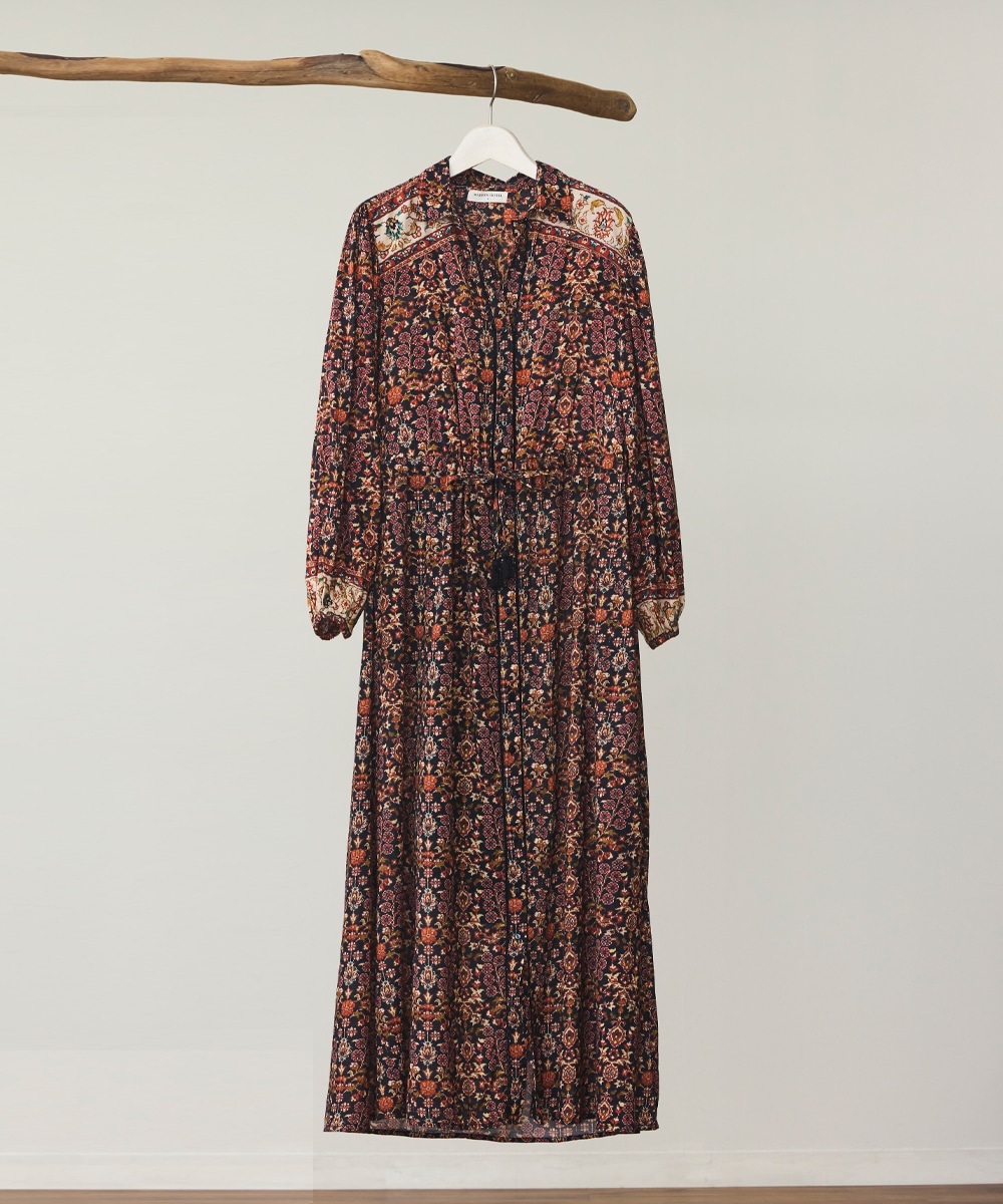 フラワーパネルワンピース