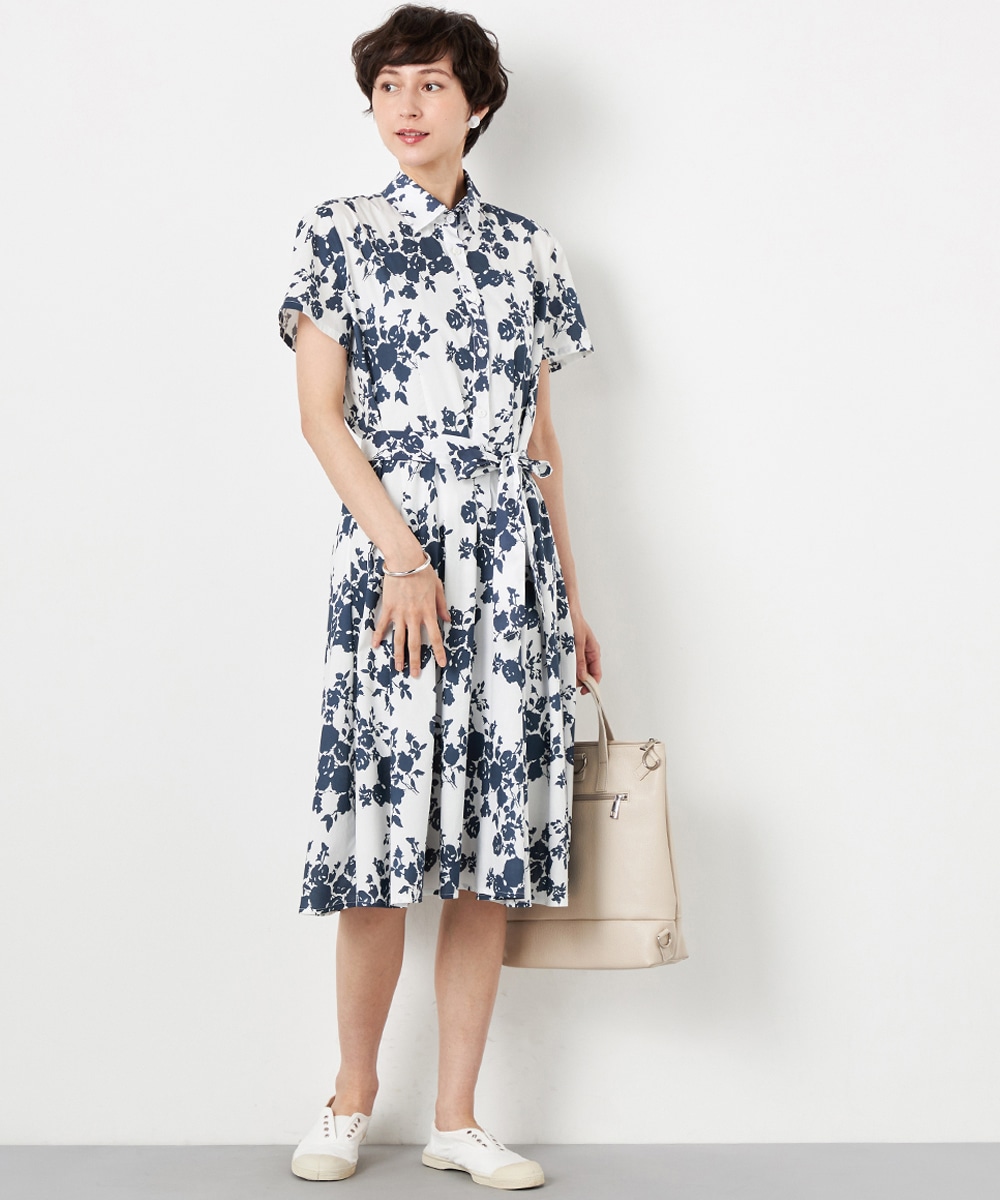 Luxe armoire capriceのフラワープリントシャツワンピース