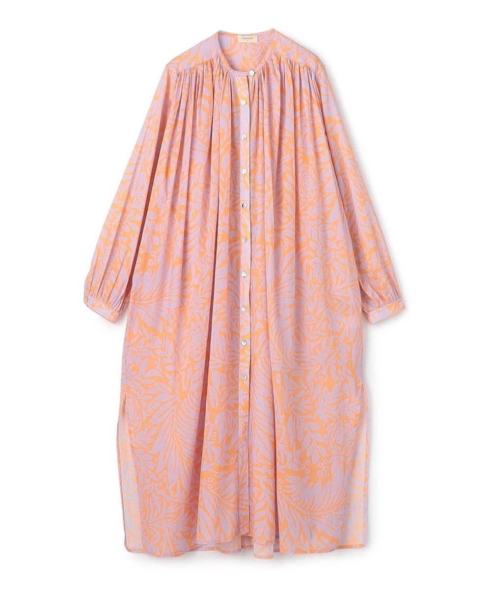  armoire capriceのリーフプリントシャツワンピース